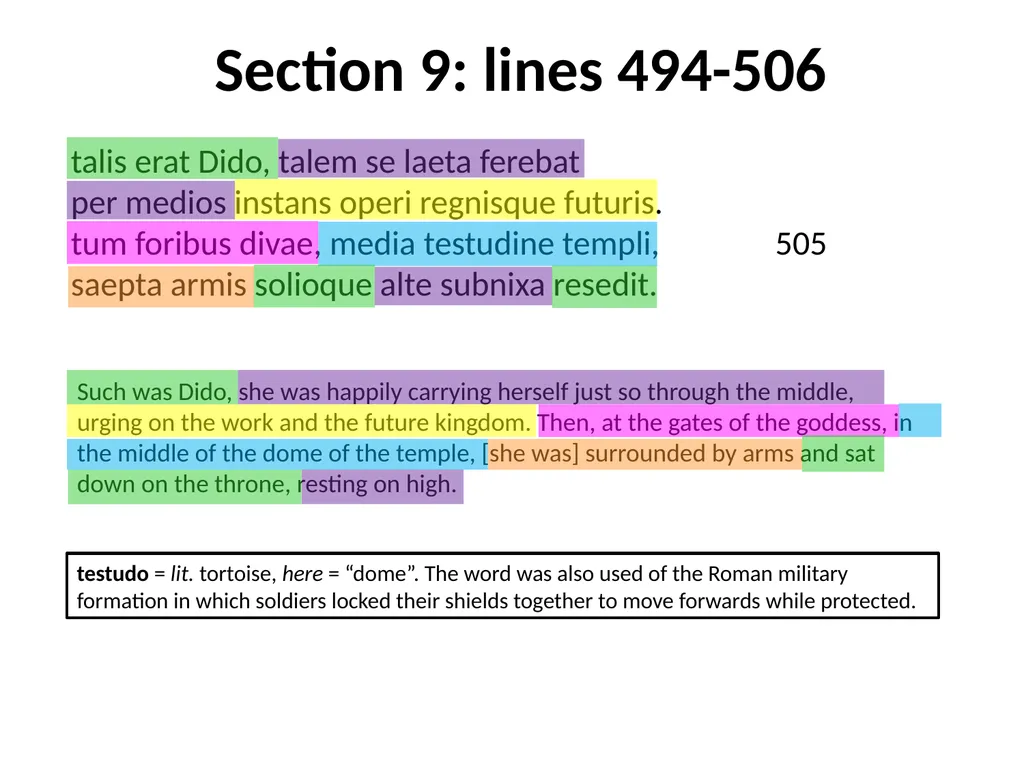 Virgil, Aeneid I GCSE Latin Verse Set text 2017 - slide 34 of 38
