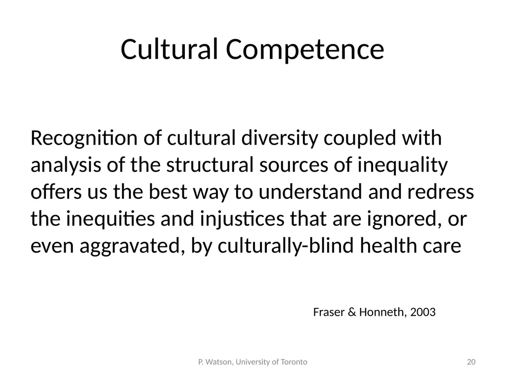 Teaching Not-Knowing: Cultural Competence and - slide 20 of 34