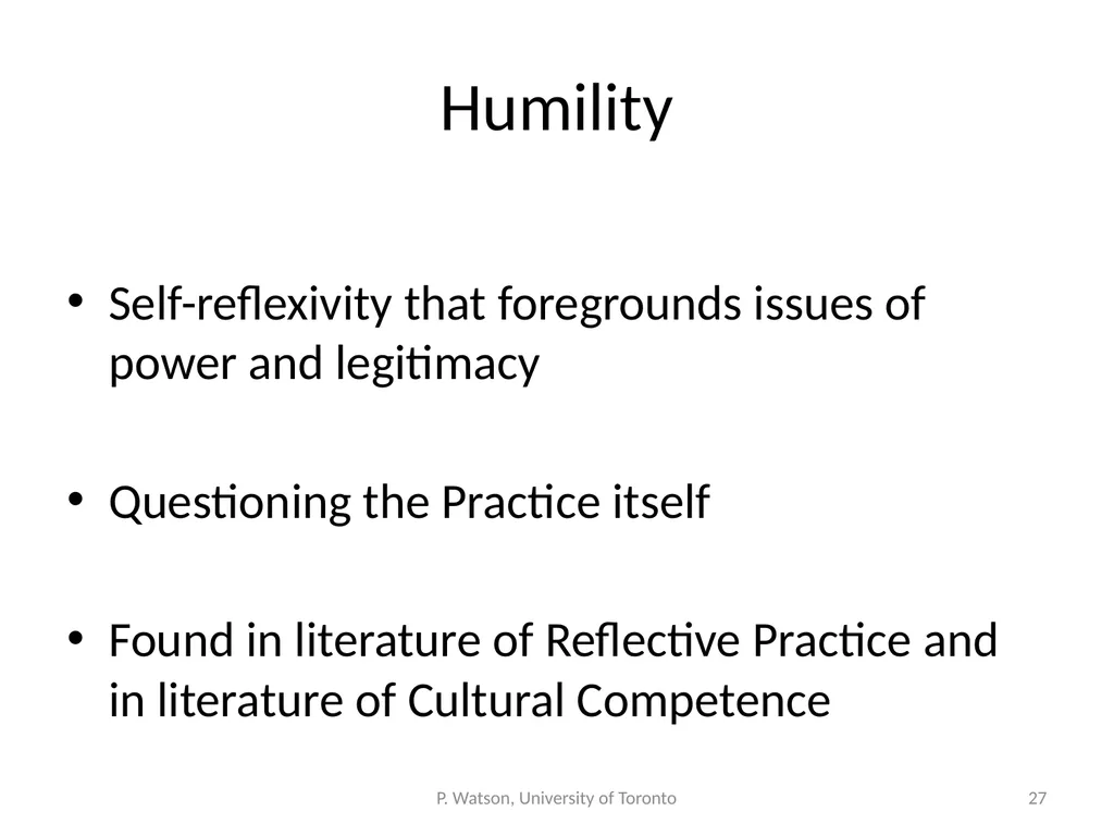 Teaching Not-Knowing: Cultural Competence and - slide 27 of 34