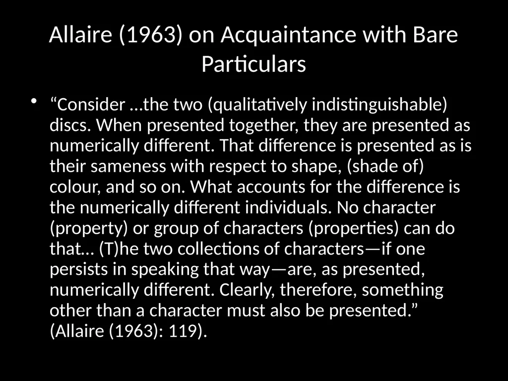 PH251 Metaphysics Week 4. Substance, Substrata and - slide 18 of 31