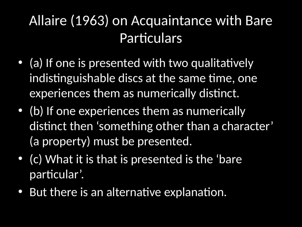 PH251 Metaphysics Week 4. Substance, Substrata and - slide 19 of 31