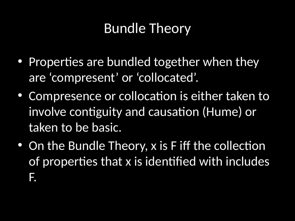 PH251 Metaphysics Week 4. Substance, Substrata and - slide 25 of 31
