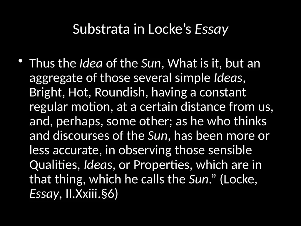 PH251 Metaphysics Week 4. Substance, Substrata and - slide 10 of 31