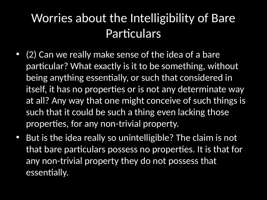 PH251 Metaphysics Week 4. Substance, Substrata and - slide 14 of 31