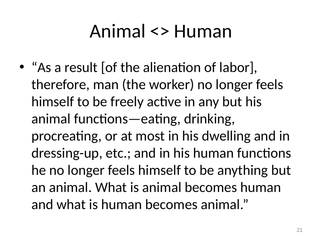 7 Marx on alienation 1 Alienation and overcoming - slide 21 of 34