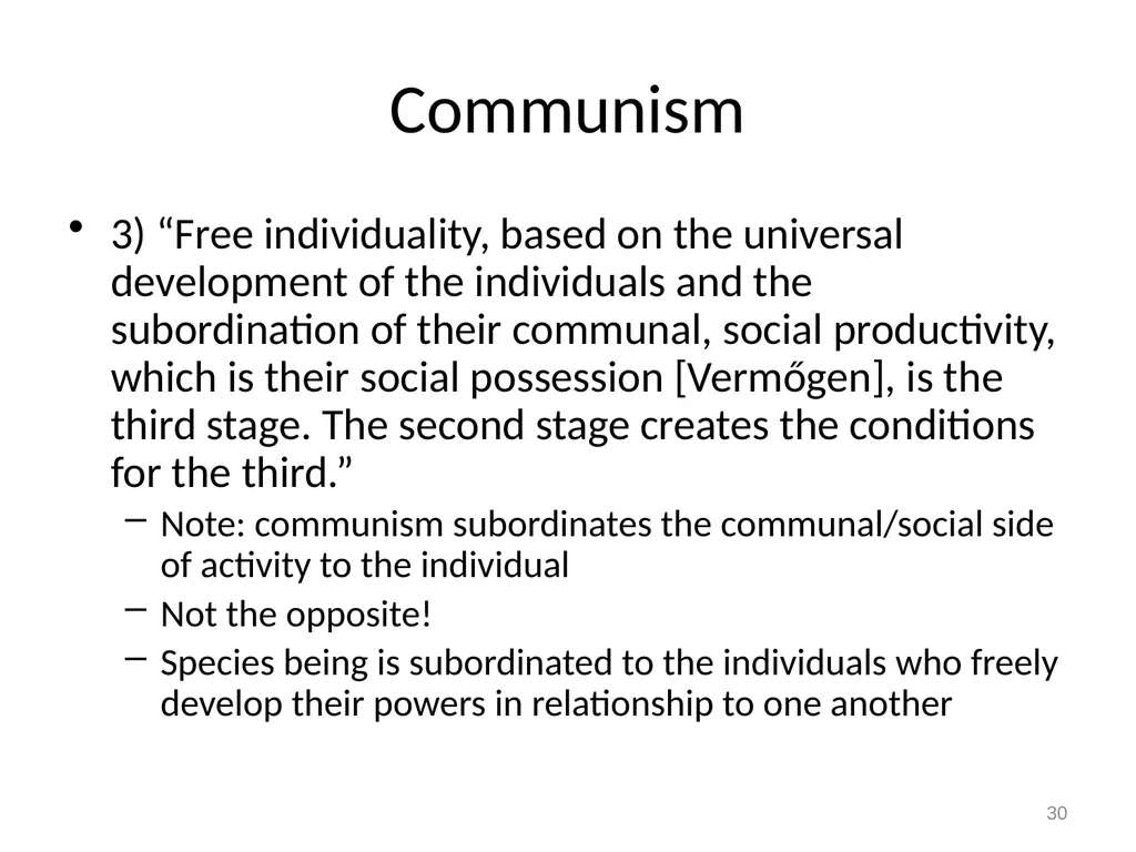 7 Marx on alienation 1 Alienation and overcoming - slide 30 of 34