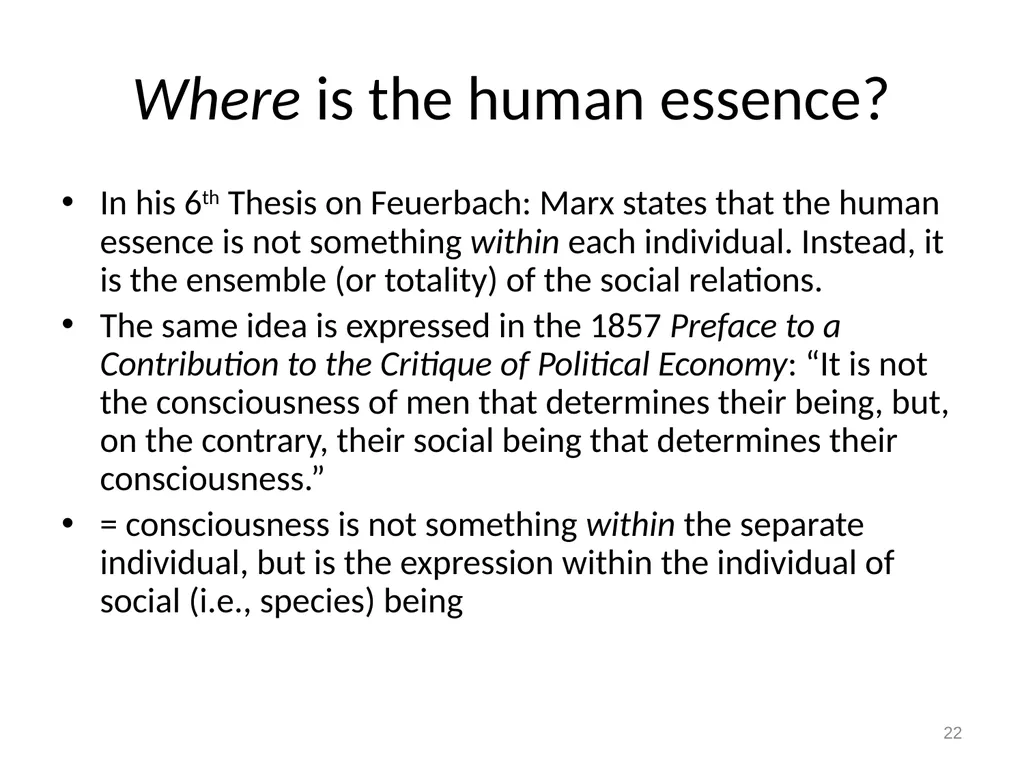 7 Marx on alienation 1 Alienation and overcoming - slide 22 of 34