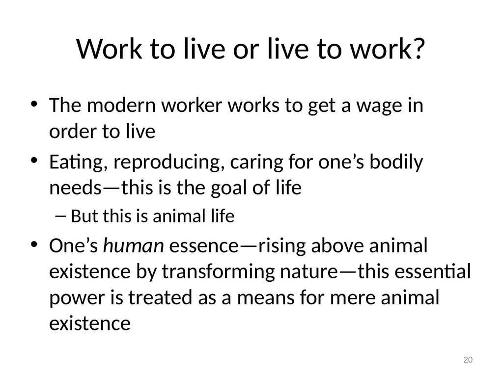 7 Marx on alienation 1 Alienation and overcoming - slide 20 of 34
