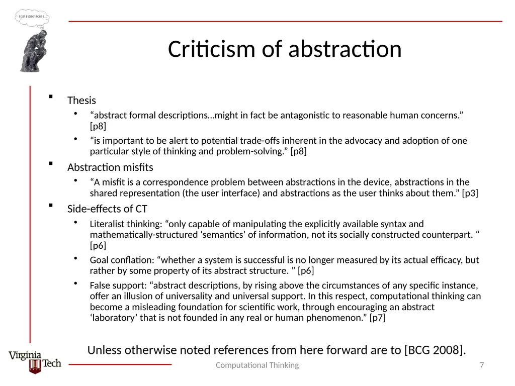 Computational Thinking Abstraction Abstraction - slide 7 of 11