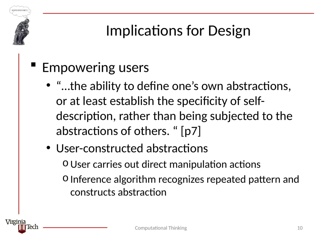 Computational Thinking Abstraction Abstraction - slide 10 of 11