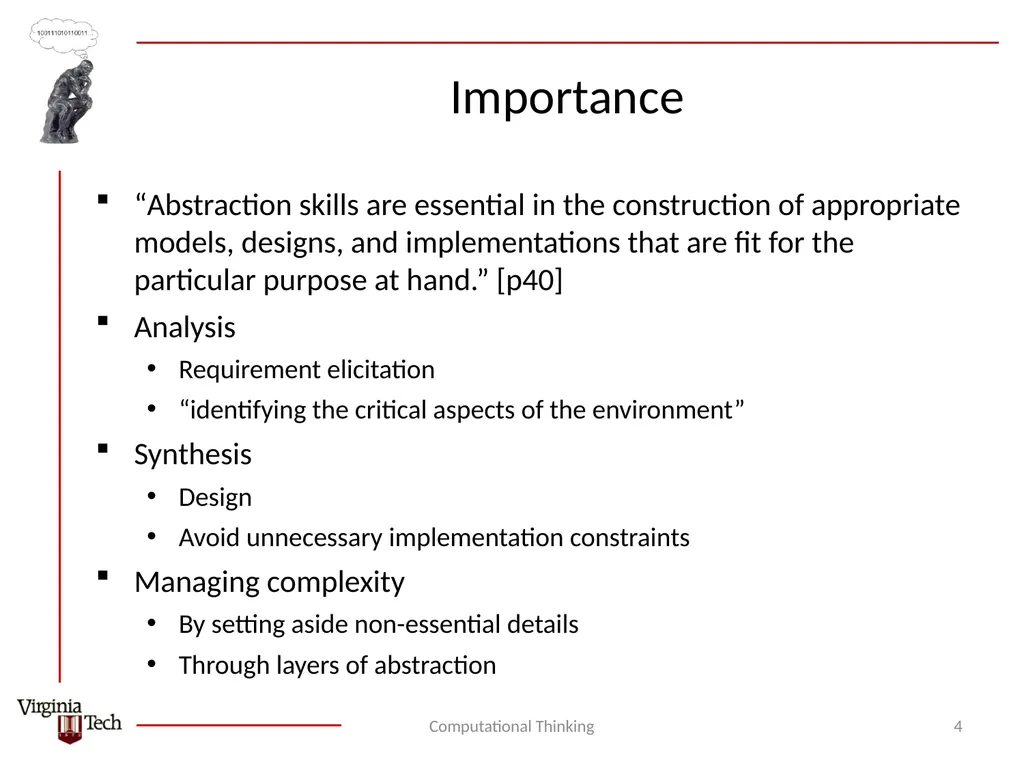 Computational Thinking Abstraction Abstraction - slide 4 of 11