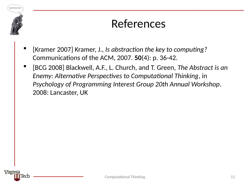 Computational Thinking Abstraction Abstraction - slide 11 of 11