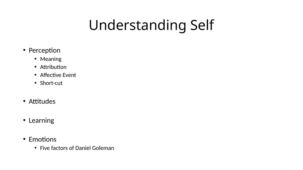 Understanding Self; Understanding Others for - slide 2 of 5
