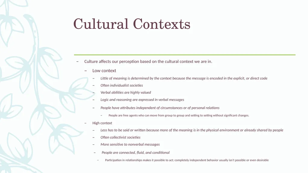 Understanding Culture, Understanding Students: - slide 9 of 20