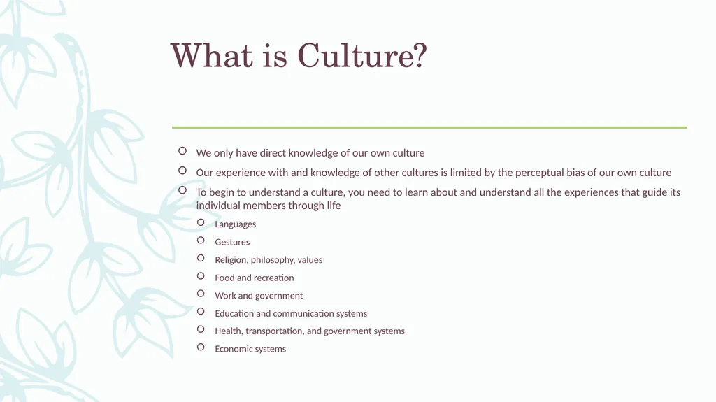 Understanding Culture, Understanding Students: - slide 5 of 20