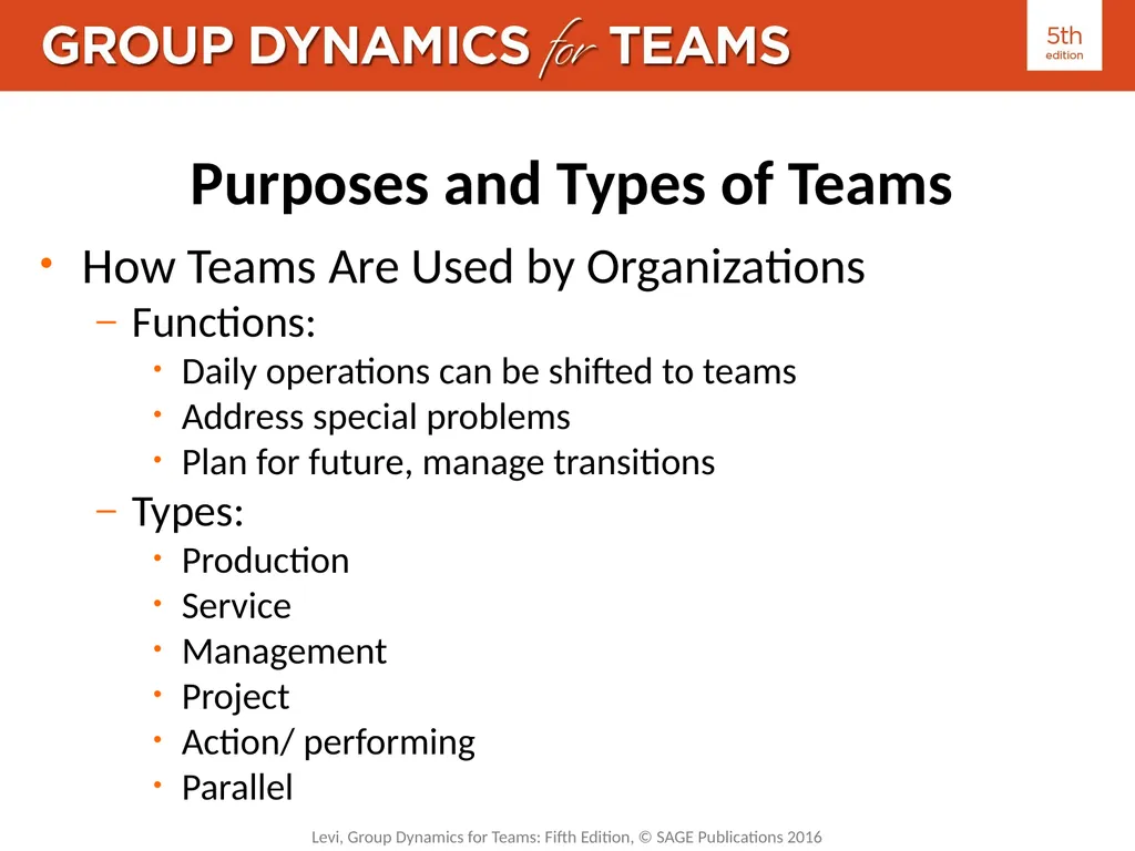 Chapter 1: Understanding Teams Defining Groups and - slide 5 of 14