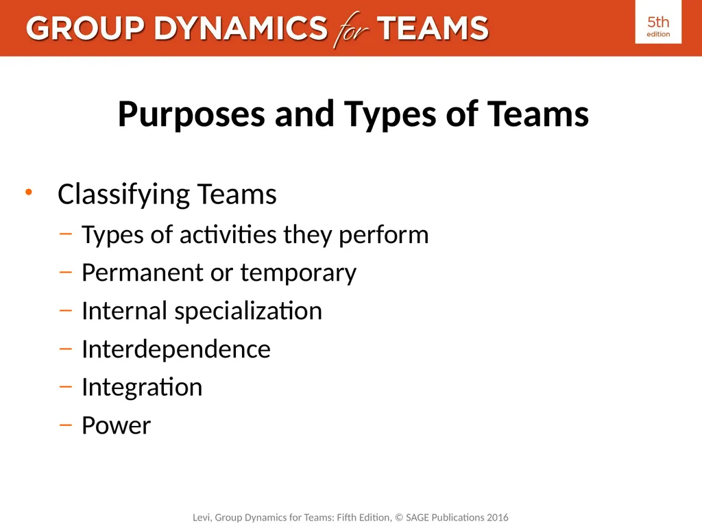 Chapter 1: Understanding Teams Defining Groups and - slide 6 of 14