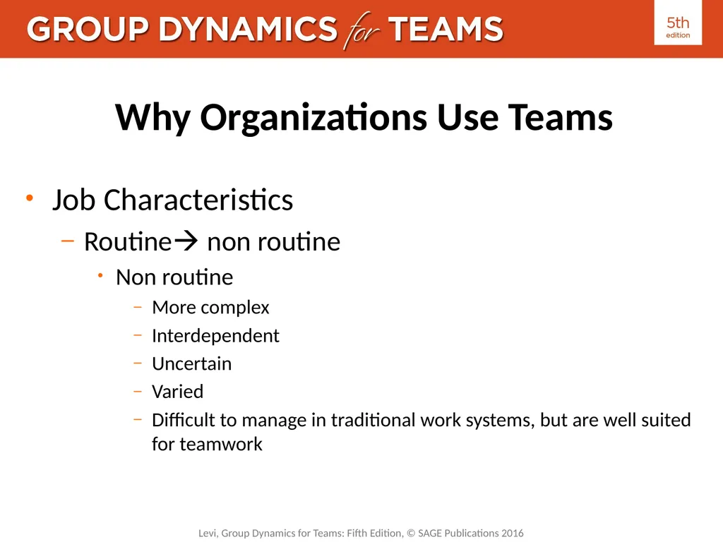 Chapter 1: Understanding Teams Defining Groups and - slide 9 of 14