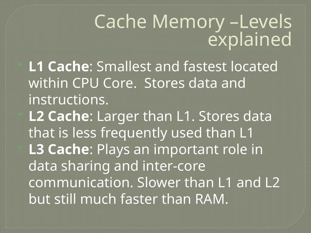 Understanding Memory Hierarchy By: Tabish Saleem - slide 7 of 11