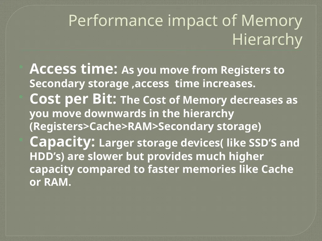 Understanding Memory Hierarchy By: Tabish Saleem - slide 8 of 11