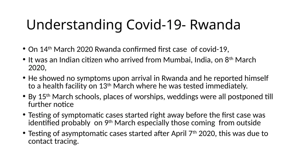 Understanding covid-19: A case of Rwanda Measures - slide 2 of 3
