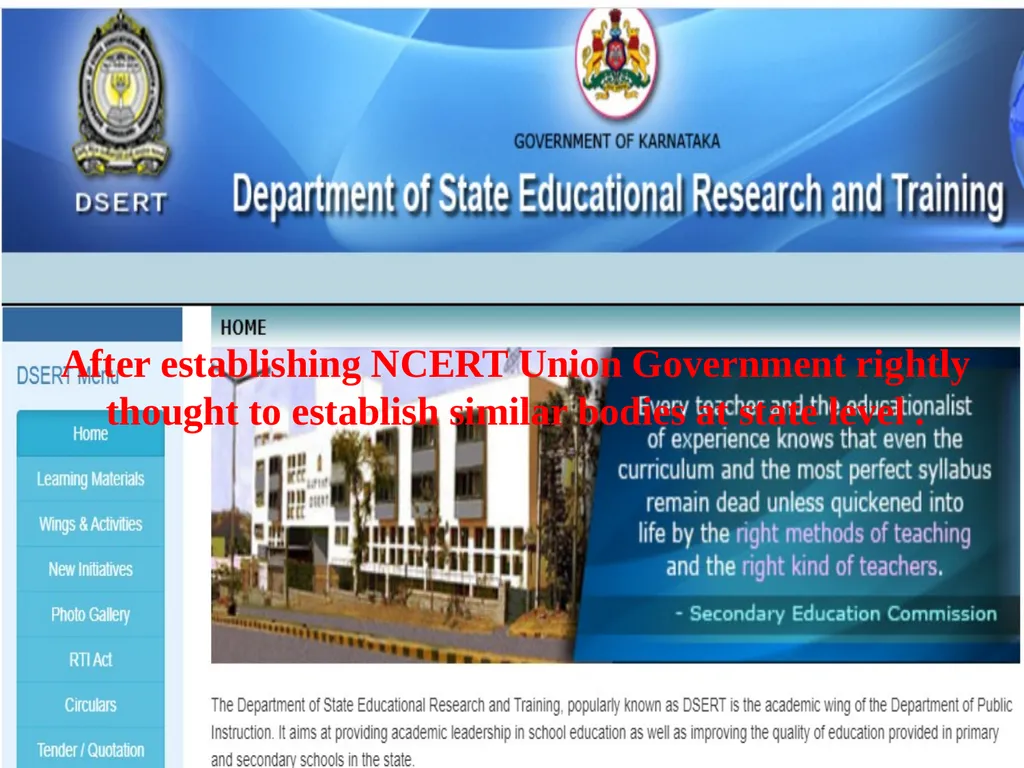 SRI SARAVAJNA COLLEGE OF EDUCATION Subject : - slide 2 of 15