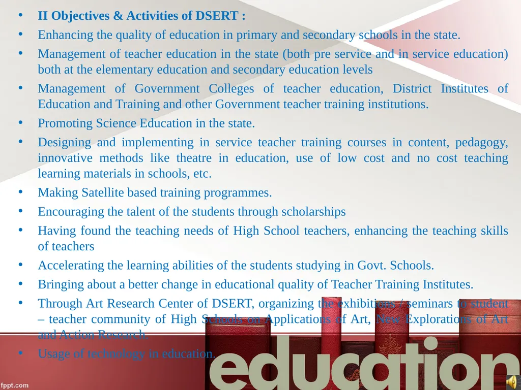 SRI SARAVAJNA COLLEGE OF EDUCATION Subject : - slide 5 of 15