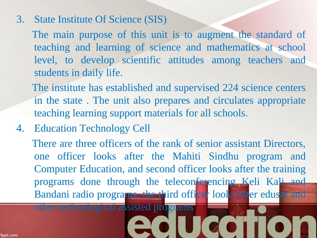 SRI SARAVAJNA COLLEGE OF EDUCATION Subject : - slide 9 of 15