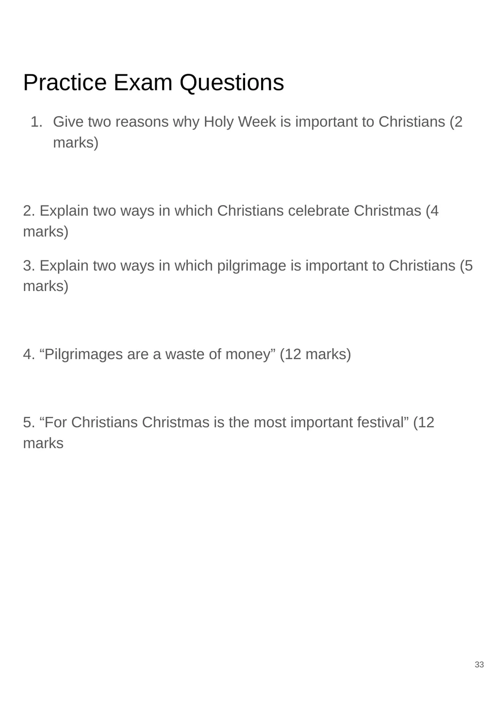 RS GCSE AQA A - 8062 Year 11 - Work - slide 33 of 120