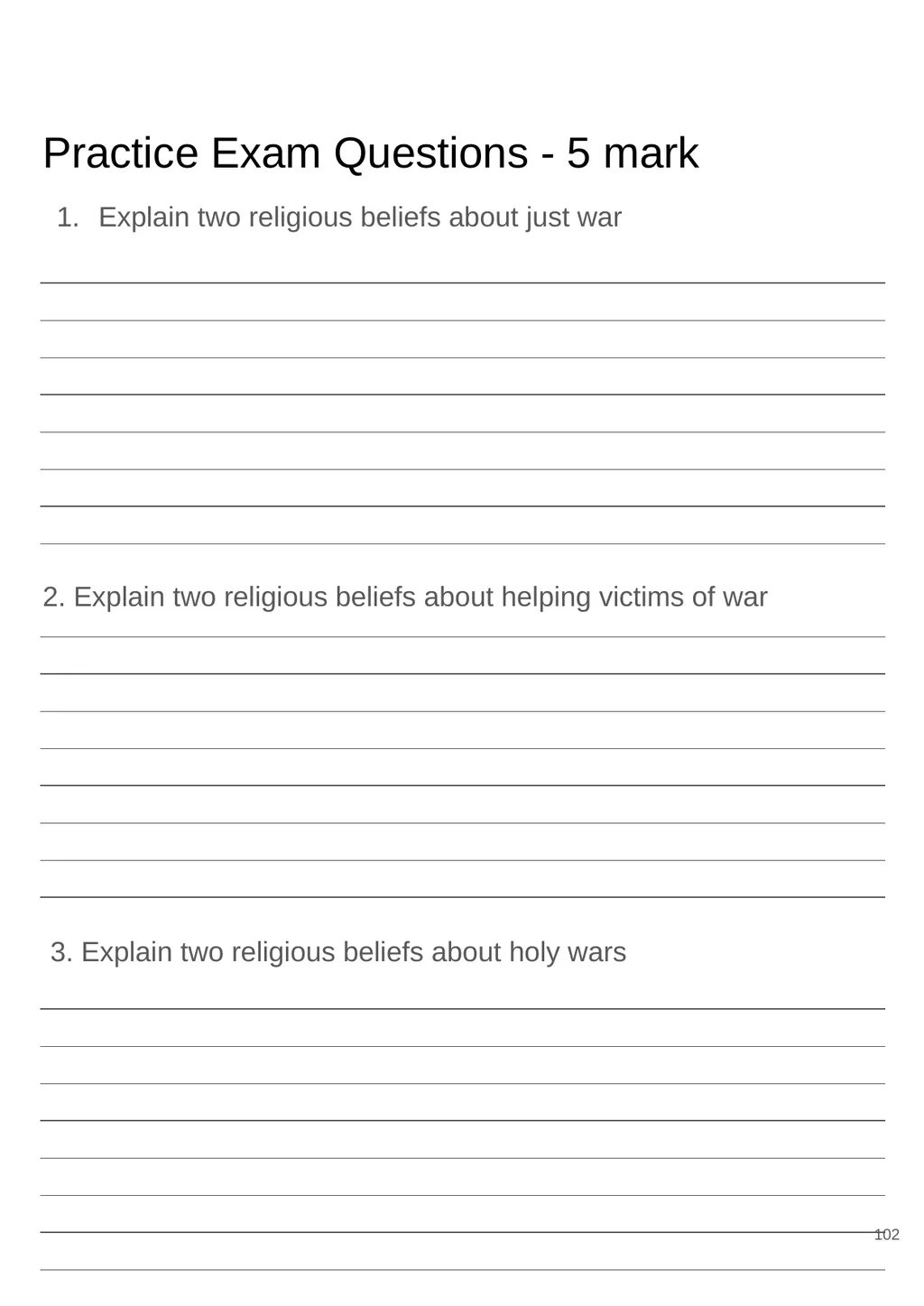 RS GCSE AQA A - 8062 Year 11 - Work - slide 102 of 120