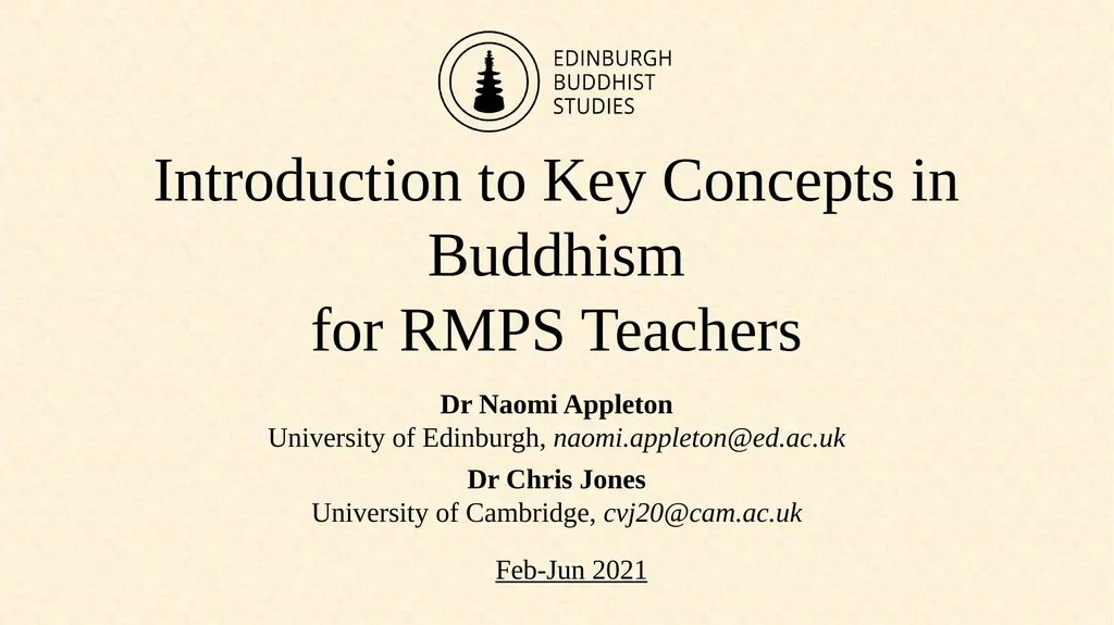 Introduction to Key Concepts in Buddhism for RMPS - slide 1 of 9