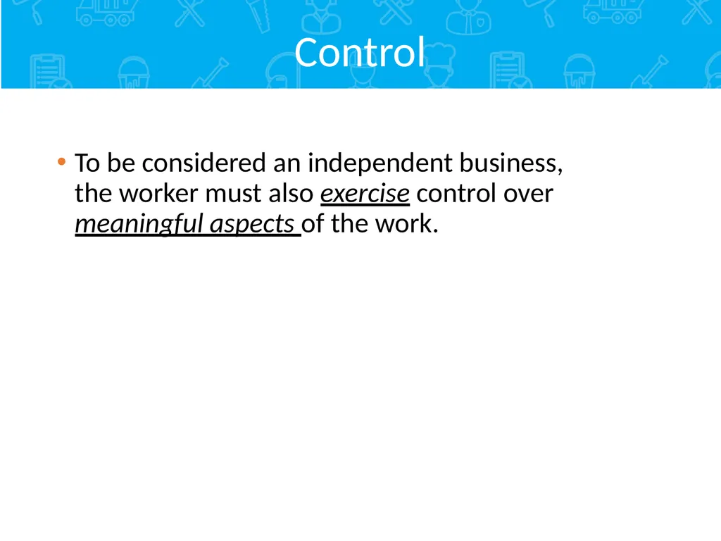 Employment Relationship Under the FLSA Contents - slide 25 of 26