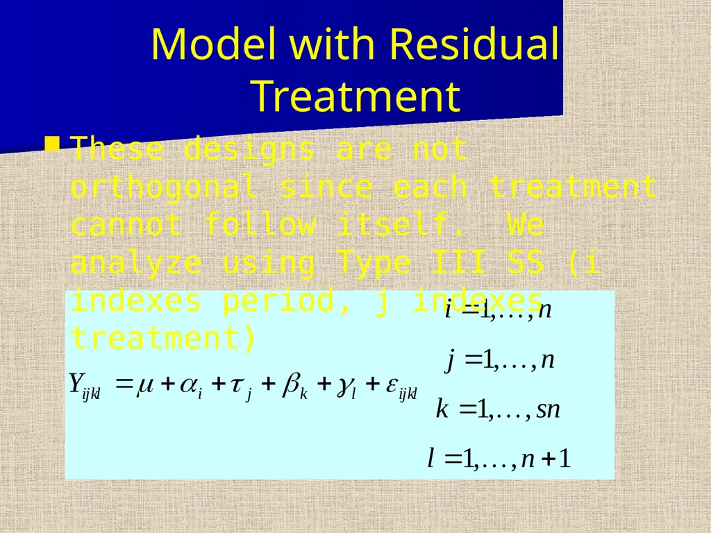 Replicated Latin Squares Three types of - slide 18 of 23