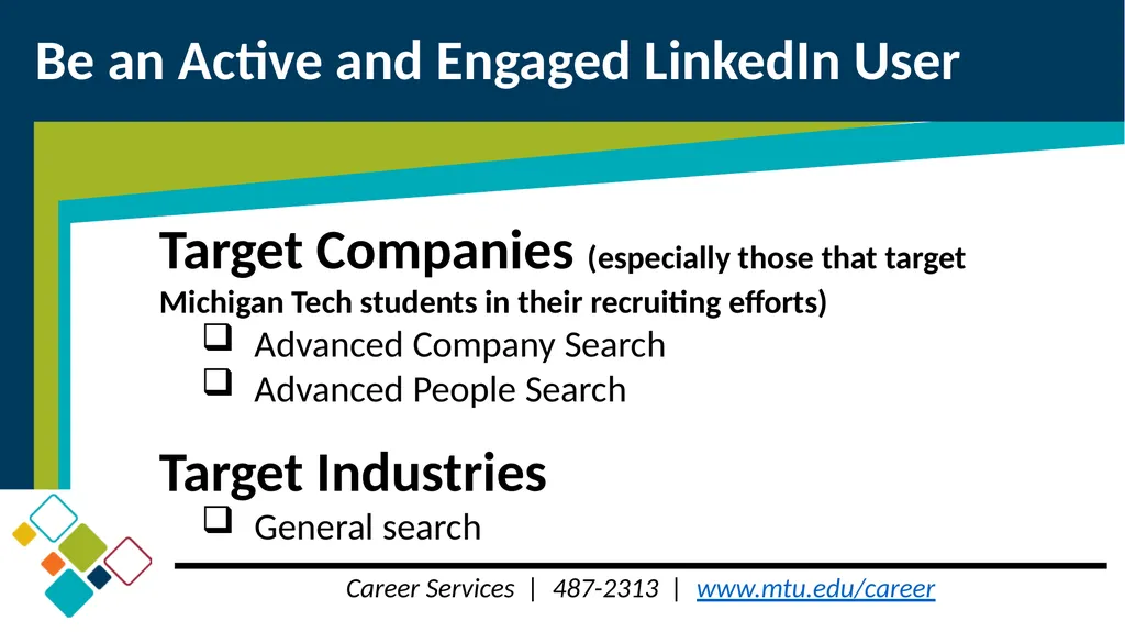 Step 2 Using LinkedIn for your Job Search Career - slide 17 of 20