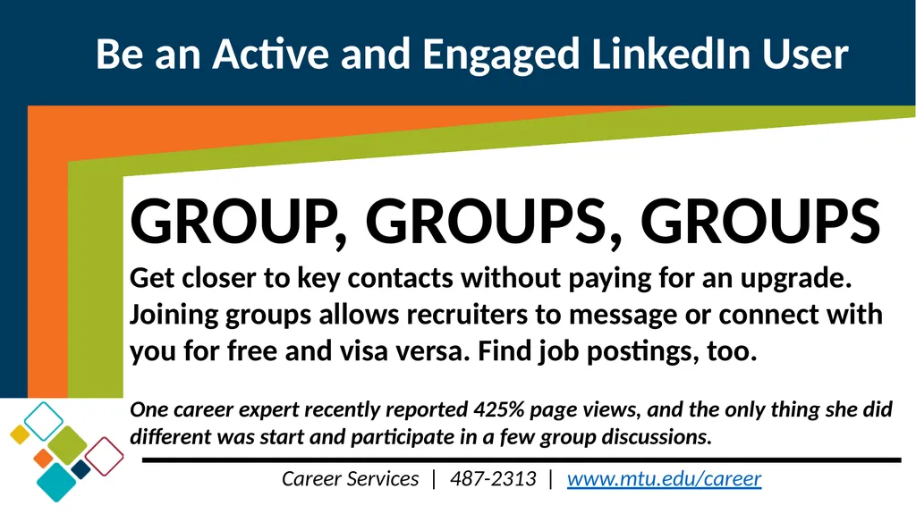 Step 2 Using LinkedIn for your Job Search Career - slide 18 of 20