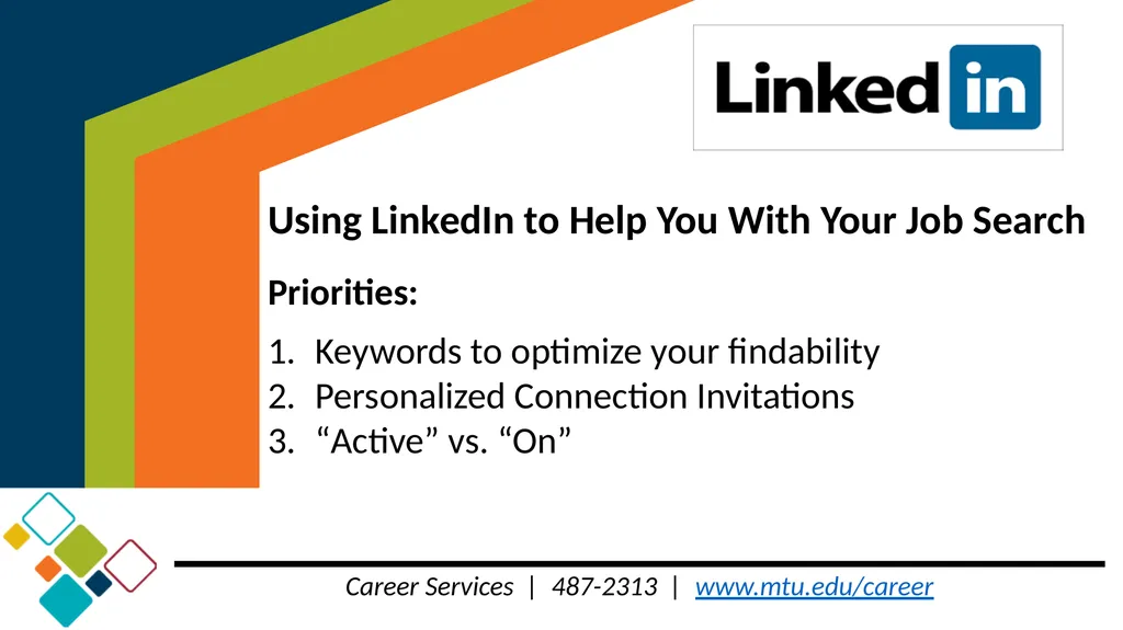 Step 2 Using LinkedIn for your Job Search Career - slide 3 of 20