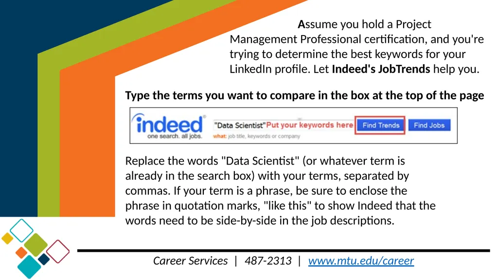Step 2 Using LinkedIn for your Job Search Career - slide 6 of 20