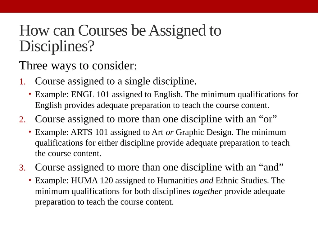 Placing Courses in Disciplines John Freitas, ASCCC - slide 14 of 26