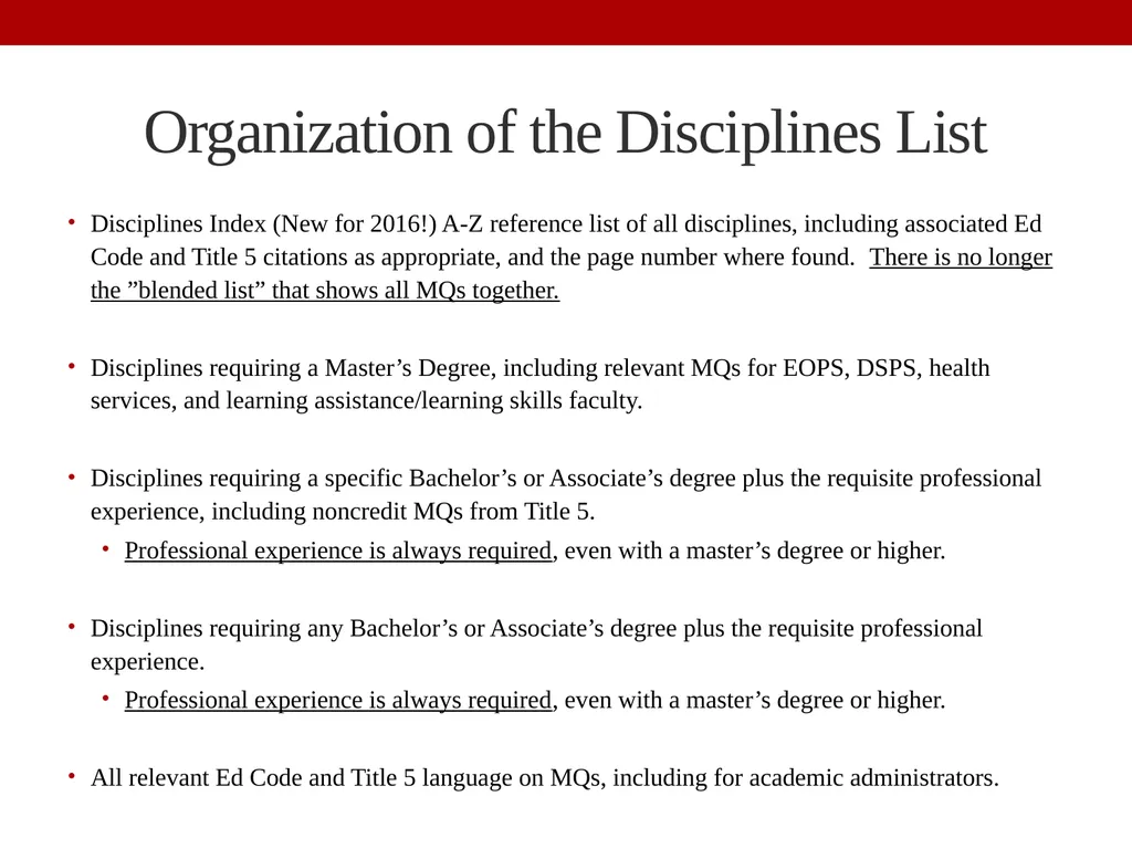 Placing Courses in Disciplines John Freitas, ASCCC - slide 7 of 26