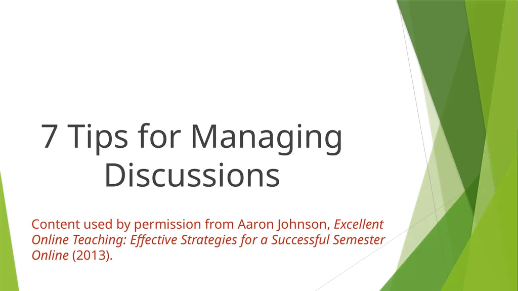 Engaging Students in Blackboard Discussions - slide 41 of 44