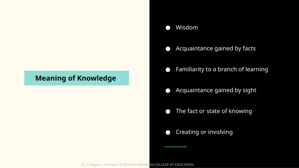 KNOWLEDGE AND CURRICULUM Unit I - Epistemological - slide 5 of 18