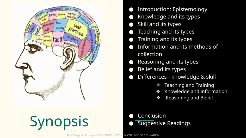 KNOWLEDGE AND CURRICULUM Unit I - Epistemological - slide 2 of 18