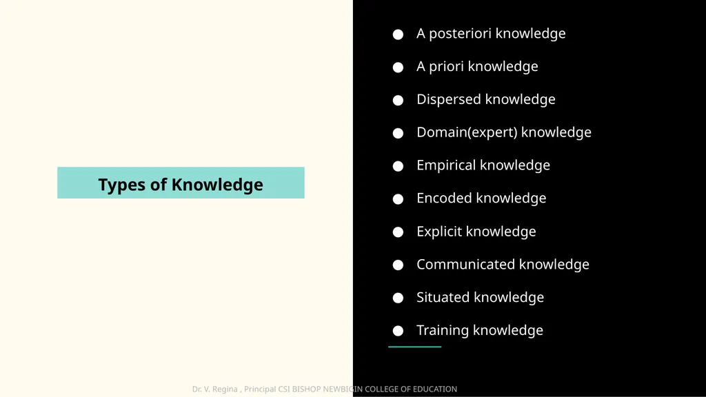 KNOWLEDGE AND CURRICULUM Unit I - Epistemological - slide 6 of 18