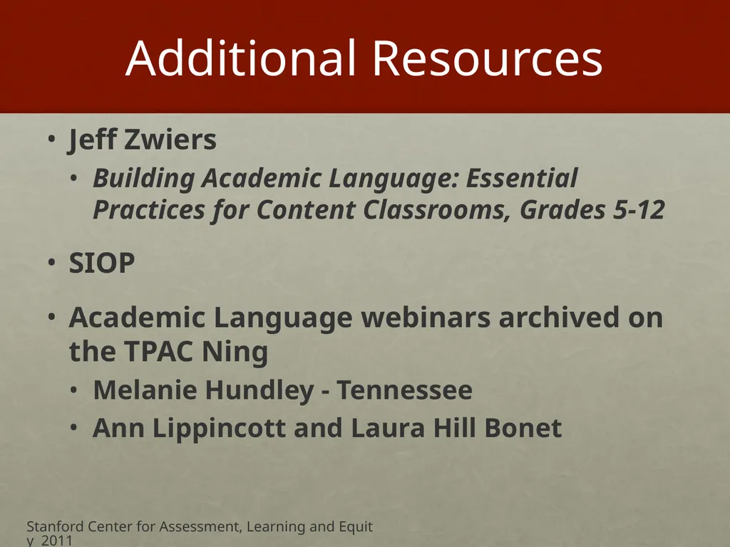 Teaching Performance Assessment ConsortiuM (TPAC) - slide 15 of 16