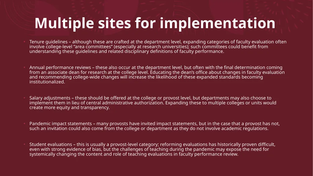 Guidelines for mitigating long-term effects of the - slide 11 of 14