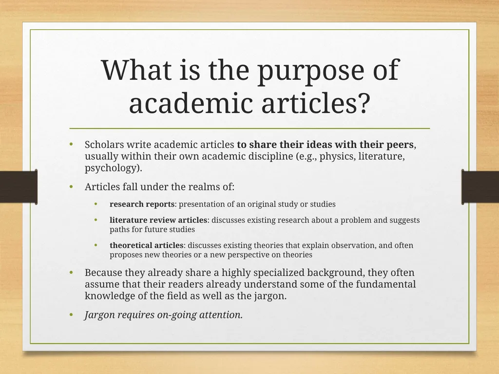 How to Read an Academic Article Shannon Kovalchick - slide 4 of 24