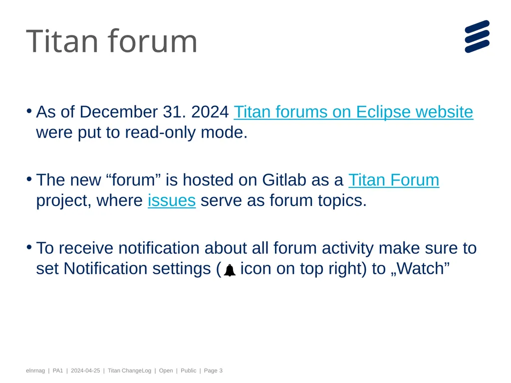 TITAN 11.1.0 Change log (Relative to 11.0.0) - slide 3 of 4