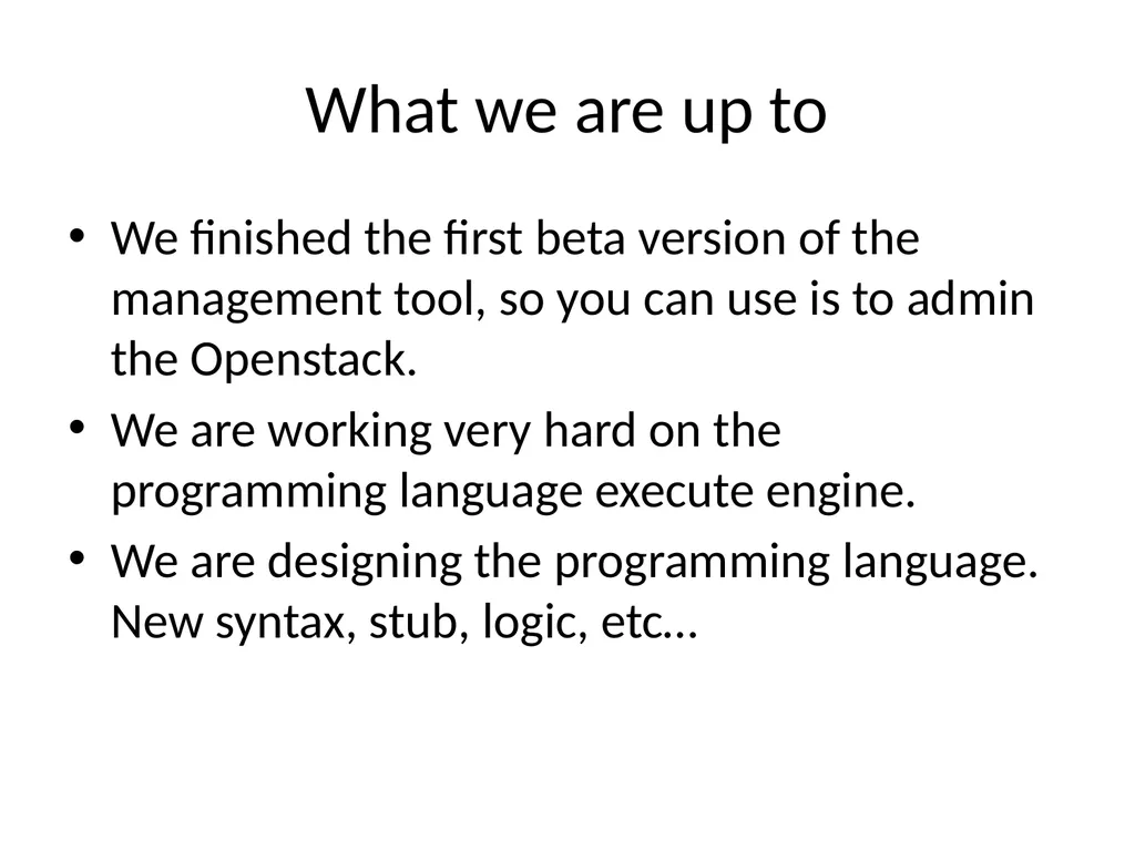 Project Titan Openstack management tool and - slide 9 of 12