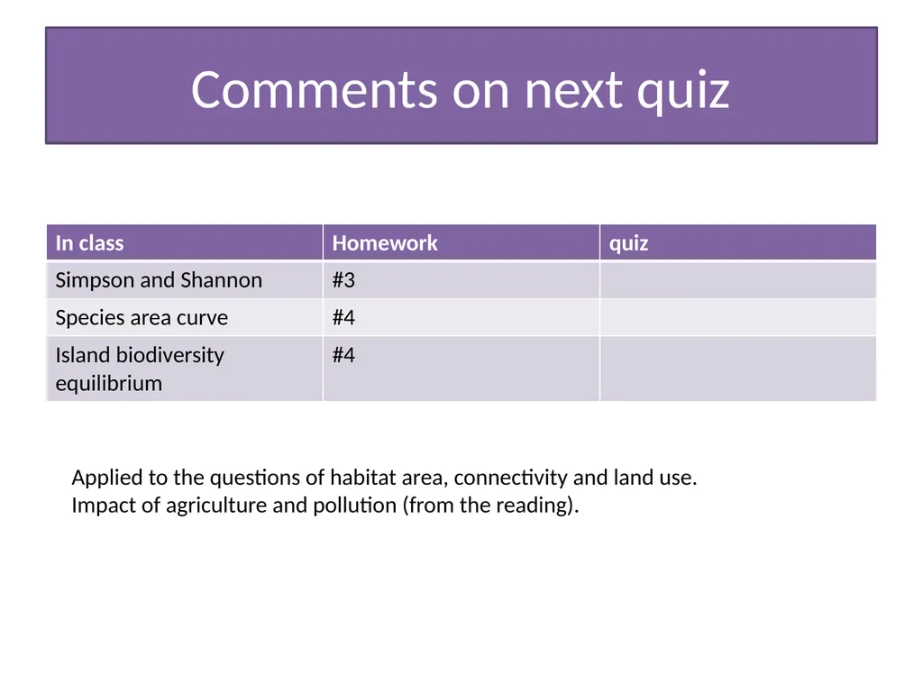 Lecture 11: island biogeography hypothesis May 8, - slide 3 of 24
