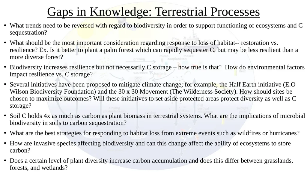 Exploring Linkages Between the Carbon Cycle and - slide 4 of 7